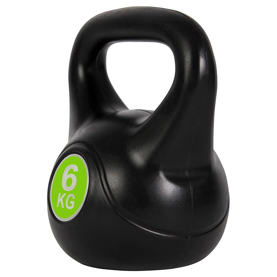 Kettlebell fitness 6kg en pvc 186953 avec sable et poignée anti-rayures