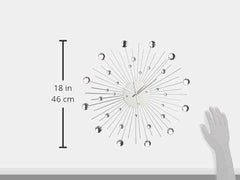 Horloge murale en métal 793165 50cm étoile de cristal Décoration maison