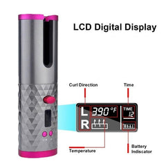 Fer à friser automatique sans fil 945126 Boucles Ondulations USB Rechargeable