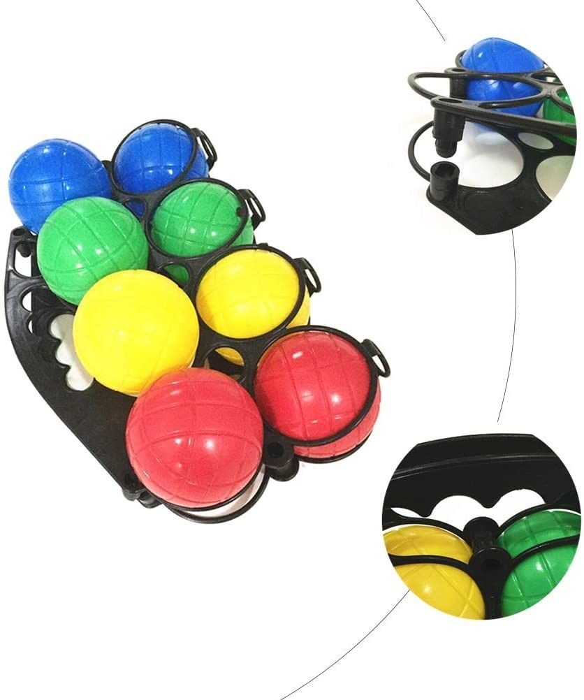 Jeu de pétanque 8 boules 4 couleurs différentes en plastique 010637 boule blanc