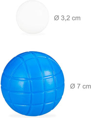Jeu de pétanque 8 boules 4 couleurs différentes en plastique 010637 boule blanc