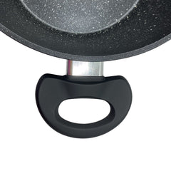 Batterie 14 pcs DGBAVARIA 255019 casseroles poêles en pierre avec louches NOIR