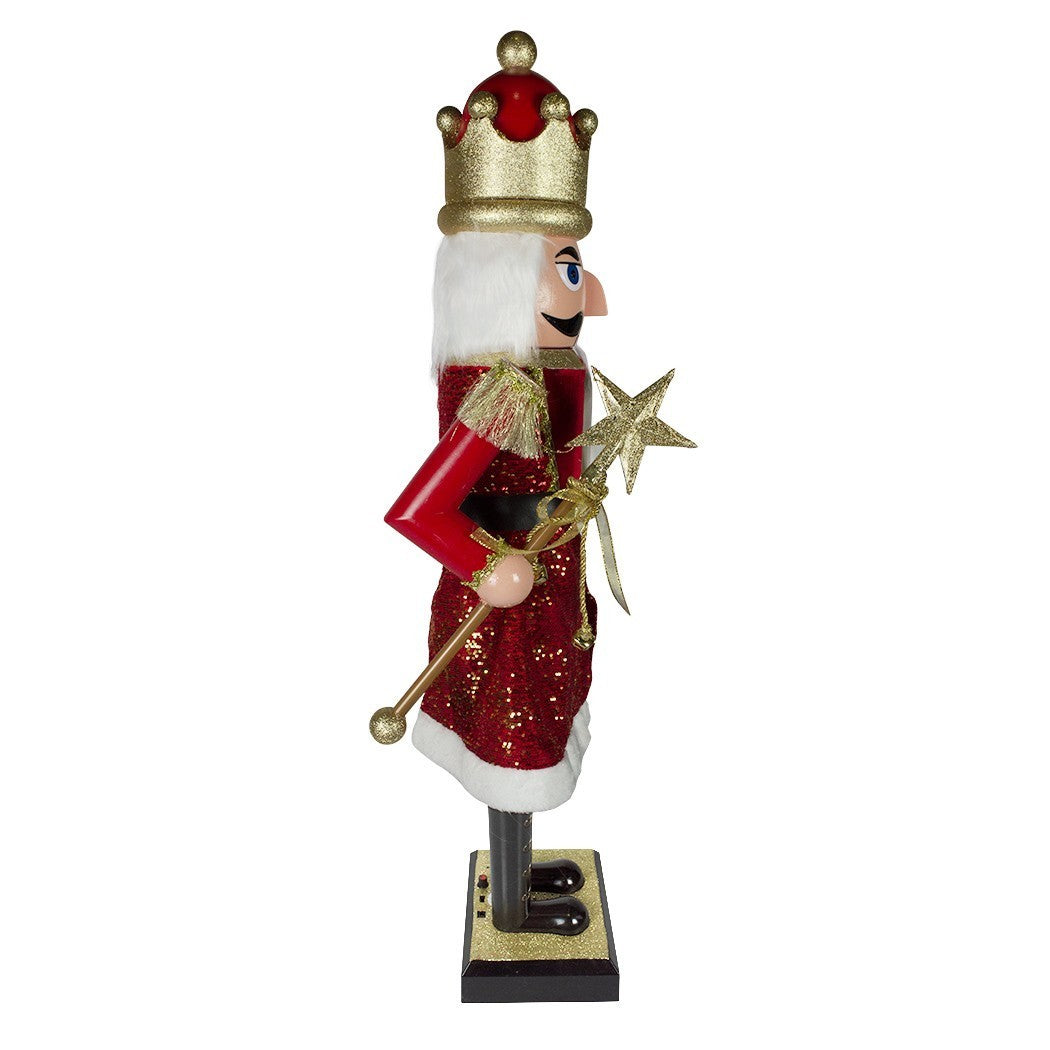 392004 Soldat casse-noisette 110cm avec musique et mouvement bois et plastique