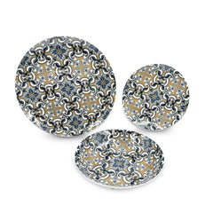 408011 Vaisselle 18 pcs FELICIA assiette plate, creuse en porcelaine