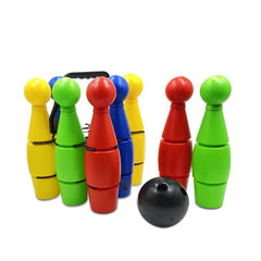 Art.221754 Set de bowling avec 8 quilles et 1 boule plastique noire