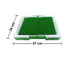 Litière 47x34x6 cm herbe synthétique pour animaux-toilettes-POT PATCH 3 couches