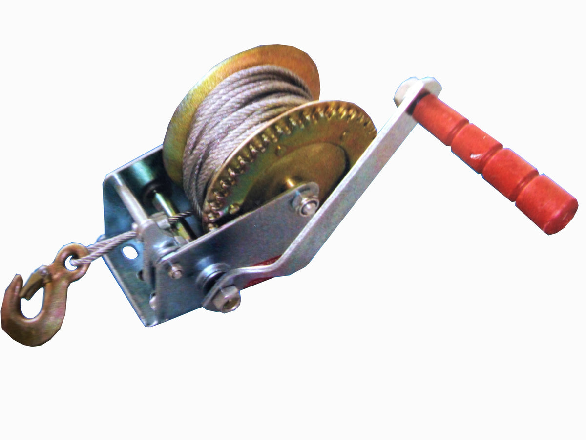 Treuil manuel - cable acier 10 m 1000 libres/450 Kg