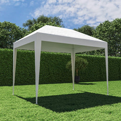 770589 Belvédère Helios tissu en polyéthylène structure en fer 3x4 mt BLANC