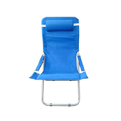 660187 Chaise longue de plage pliante et rembourrée en métal avec coussin