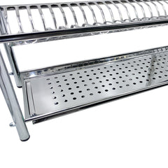 Égouttoir à vaisselle fixe en acier inoxydable 80cm avec égouttoir