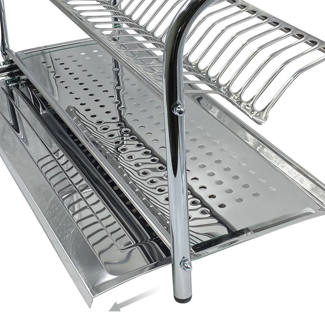 Égouttoir à vaisselle fixe en acier inoxydable 80cm avec égouttoir