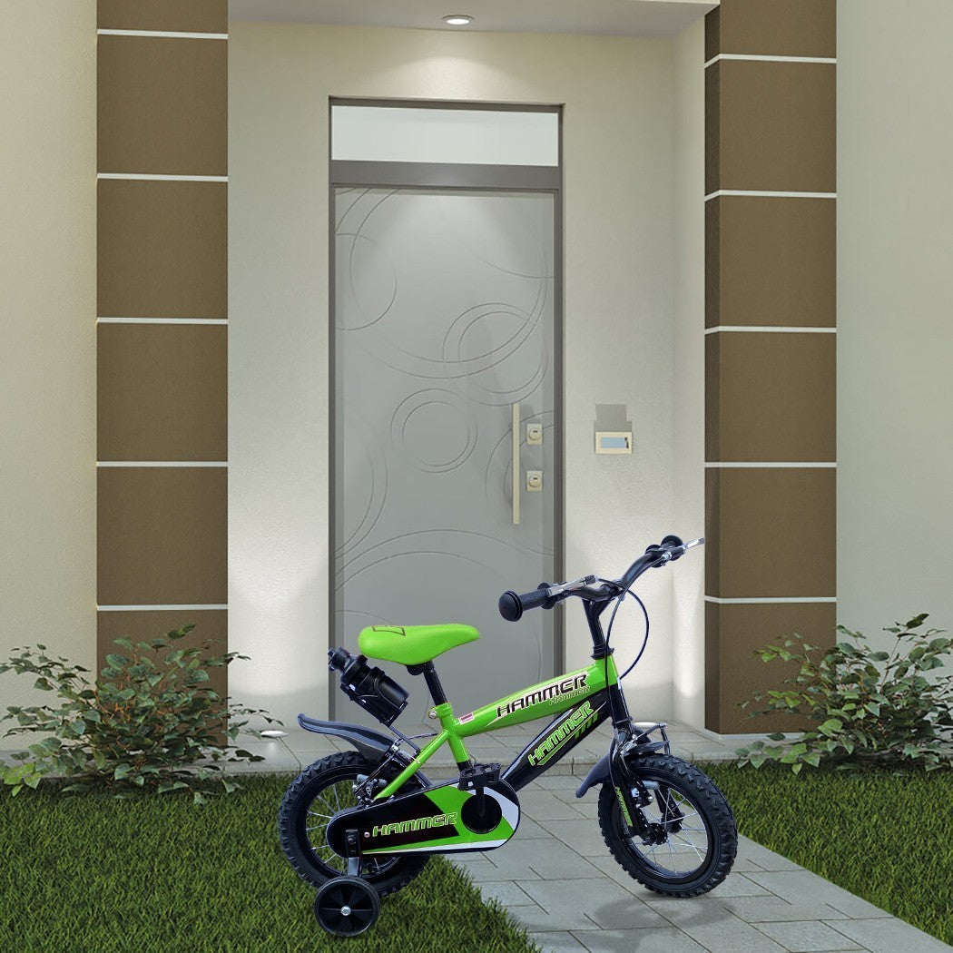 Vélo pour enfants de 5 à 7 ans à cadre en acier Hammer de 16” avec bouteille