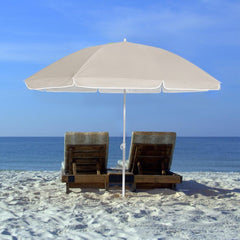 208008 Parasol avec poteau central en métal et en tissu polyester 180cm