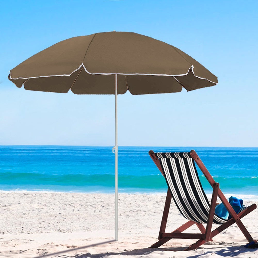 208008 Parasol avec poteau central en métal et en tissu polyester 180cm