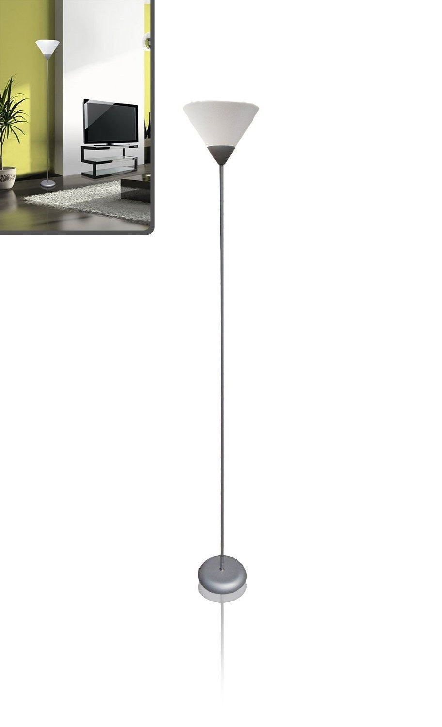 Lampadaire - Lampe 178 cm design moderne avec abat-jour en plastique - LIFETIME