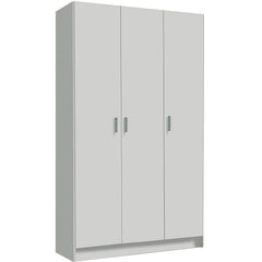 240824 Armoire multifonction avec 3 portes et 4 étagères en MDF 109x37x180cm