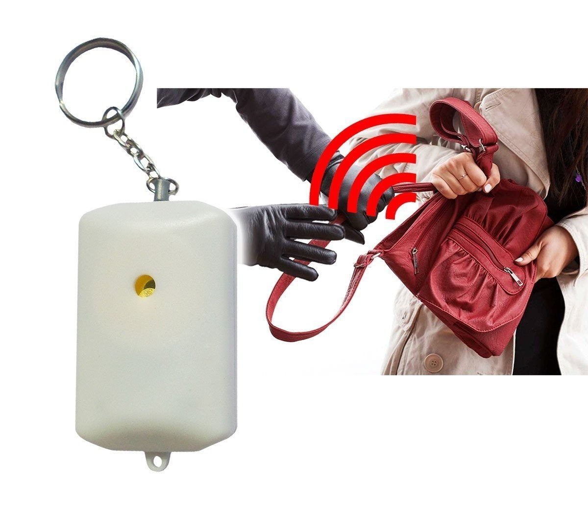Porte clé alarme sonore 90 dB de poche en cas de vol