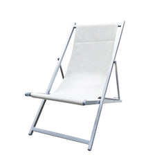 Chaise longue plage MATERA 3 Positions Pliable Structure en Fer et Tissu Oxford