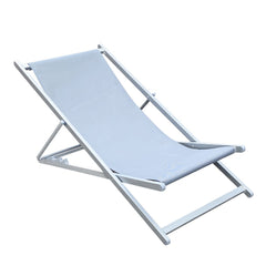 Chaise longue plage MATERA 3 Positions Pliable Structure en Fer et Tissu Oxford