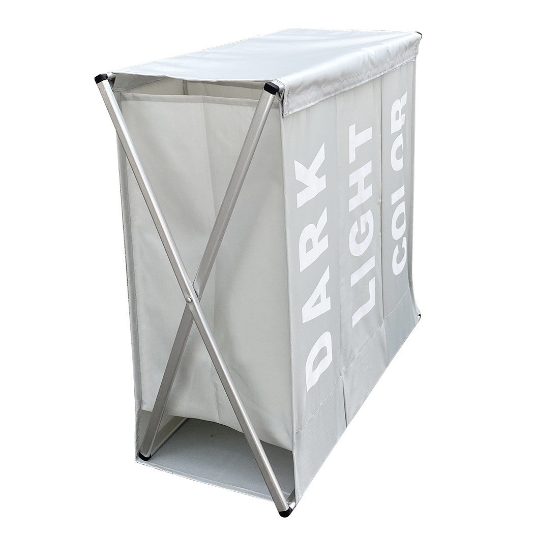 Panier Porte-linge 3 Compartiments Division des Vêtements Clairs Foncés Colorés