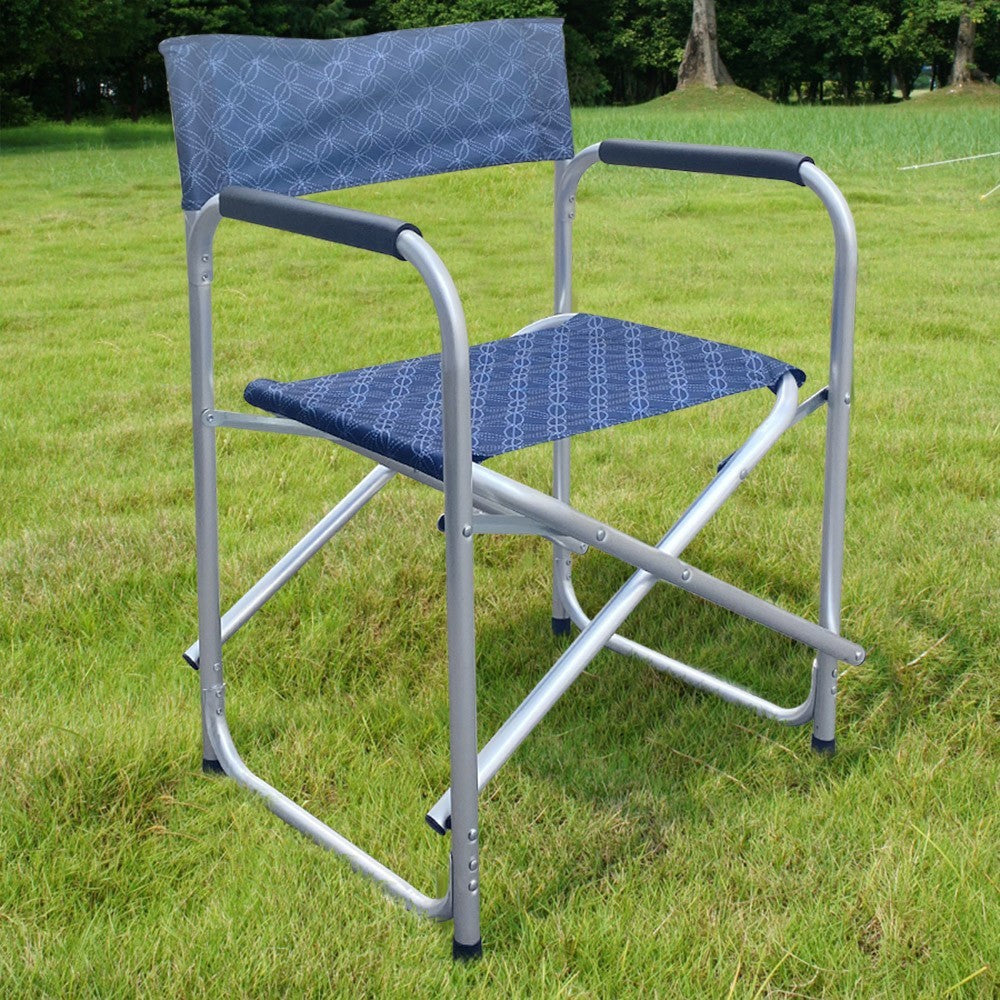 Fauteuil de réalisateur en aluminium FUBUCA pliable Textilene BLEU FANTAISIE