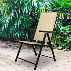 Chaise Relax longue réglable tissu textile pour extérieur Ameublement du jardin