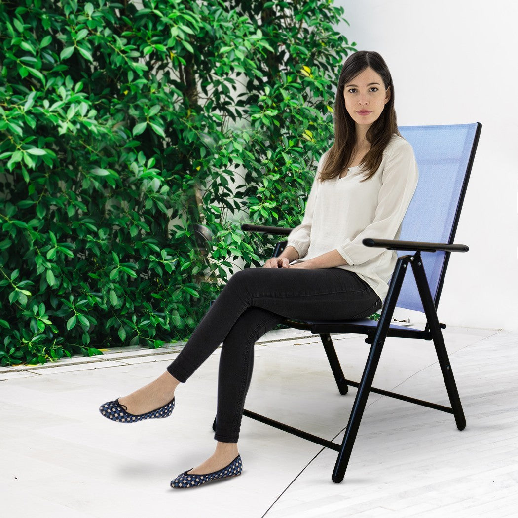 Chaise Relax longue réglable tissu textile pour extérieur Ameublement du jardin