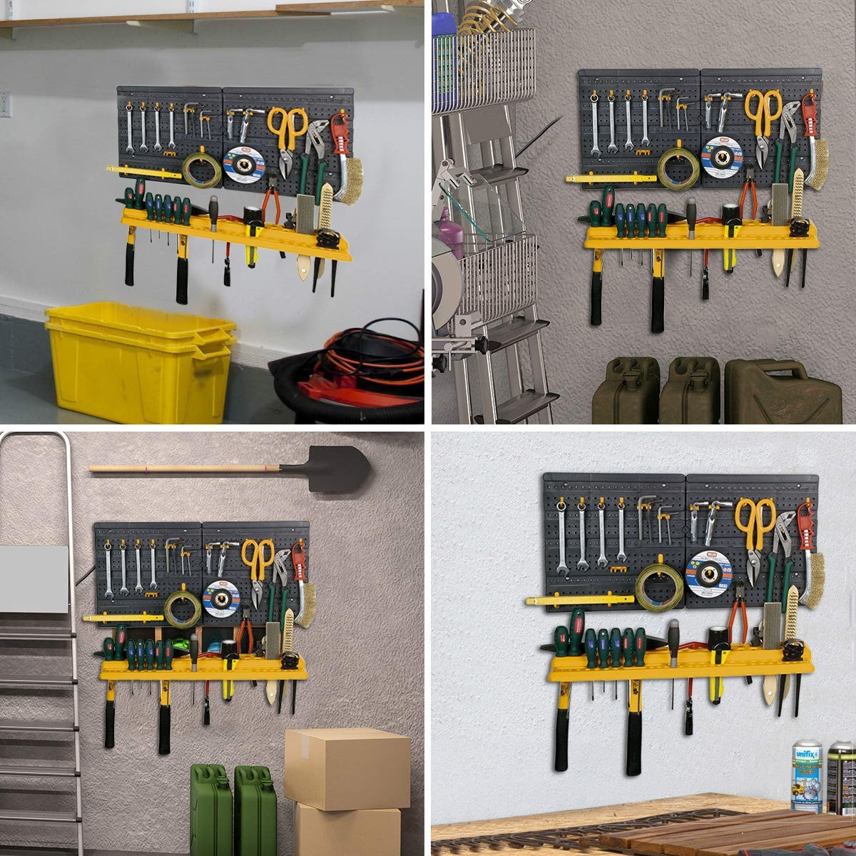 Étagère Porte-outils 332 Kit Panneaux Modulaires pour Outils 50 crochets