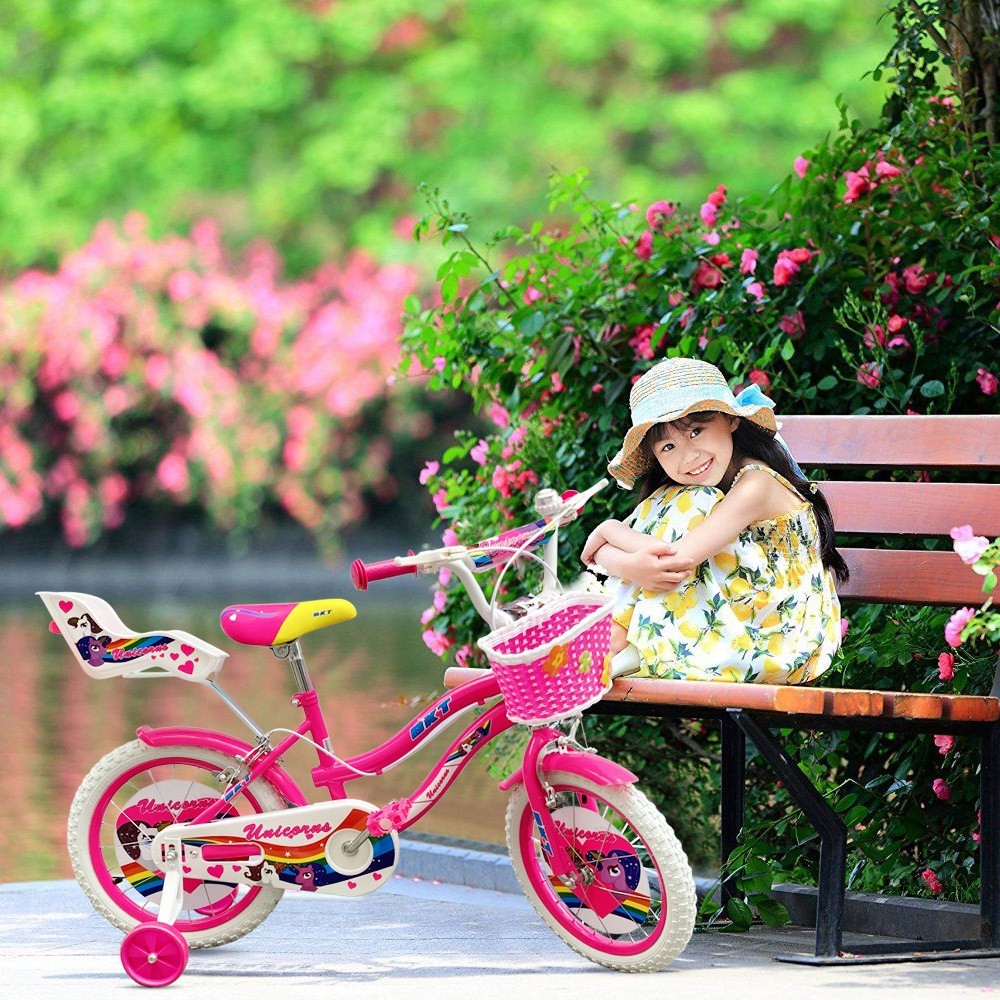 Vélo UNICORNO BKT taille 16 vélos pour enfant de 5 à 8 ans avec roues