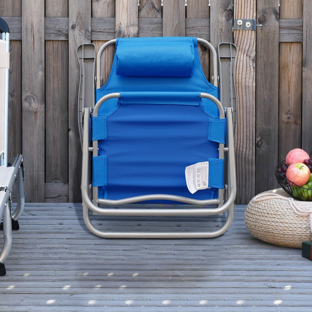 Chaise longue Inclinable Plage FUBUCA Structure en fer avec coussin