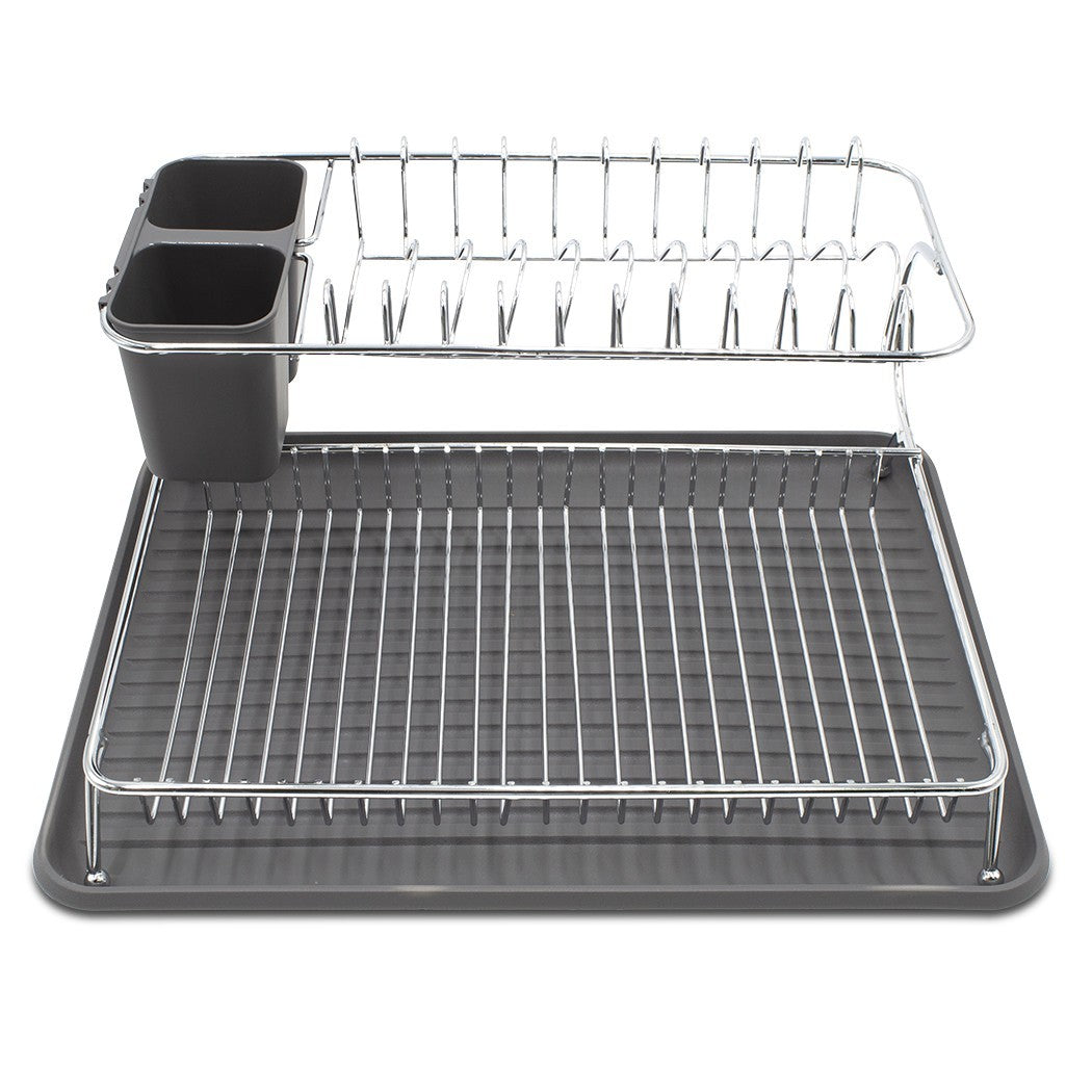 Égouttoir à double plancher en acier 385741 Plateau et compartiment Couverts