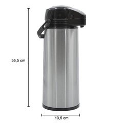 Thermos à robinet 240897 Distributeur en acier avec couvercle double mur 1,9L