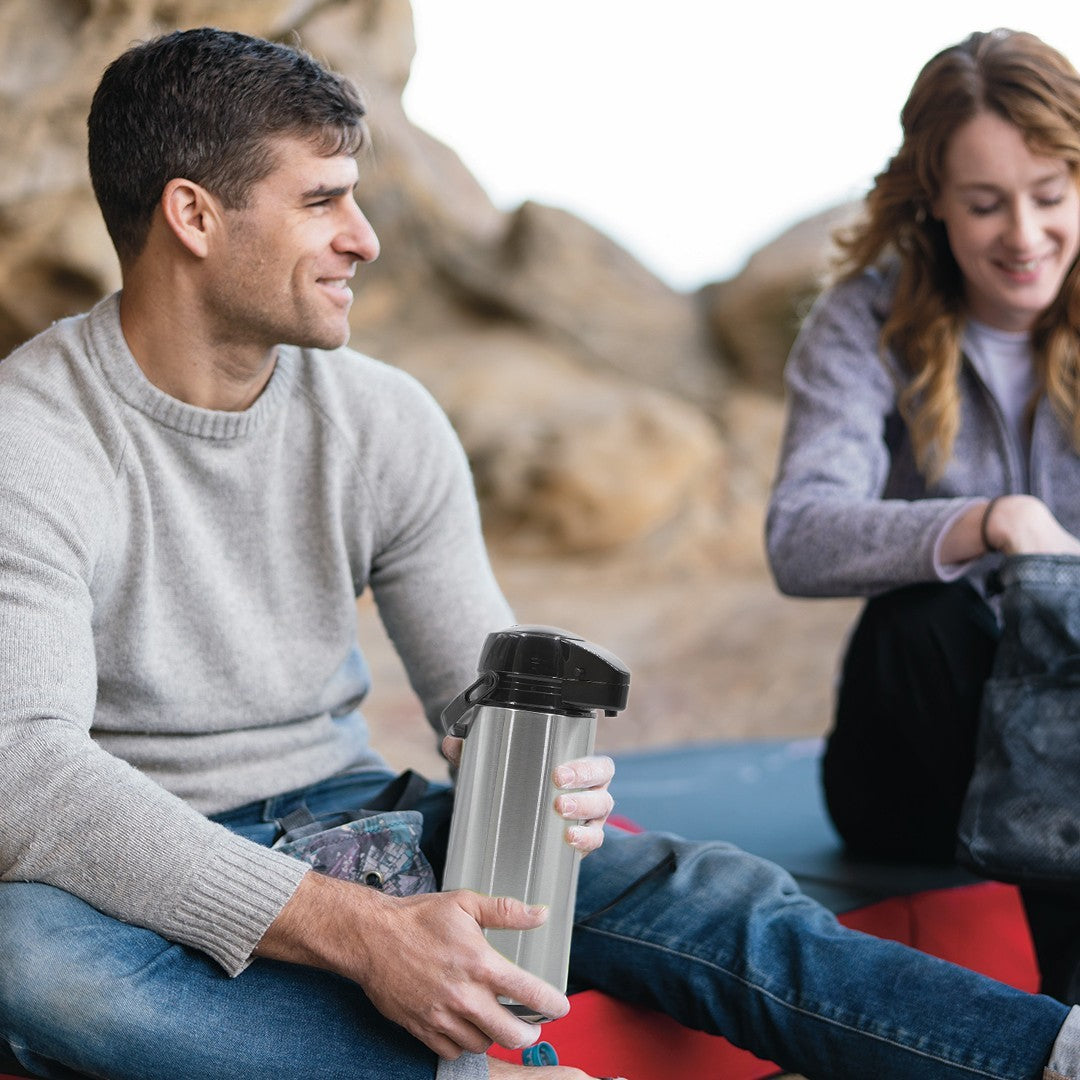 Thermos à robinet 240897 Distributeur en acier avec couvercle double mur 1,9L