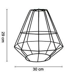 Lustre suspendu industriel rétro 019844 Lampe Métal Noir Forja