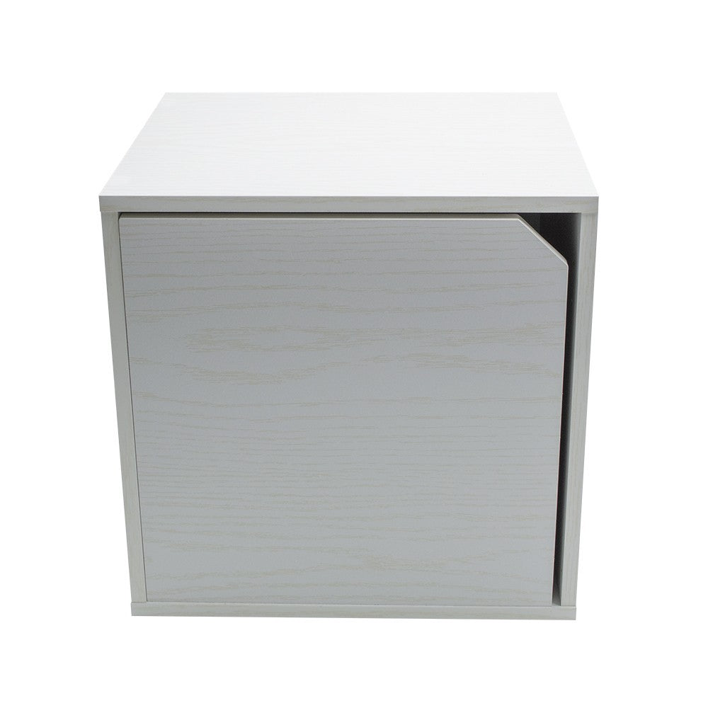 Cube Modulaire Bibliothèque 13232 Ciment frêne avec porte ouvrable CUBE STACK