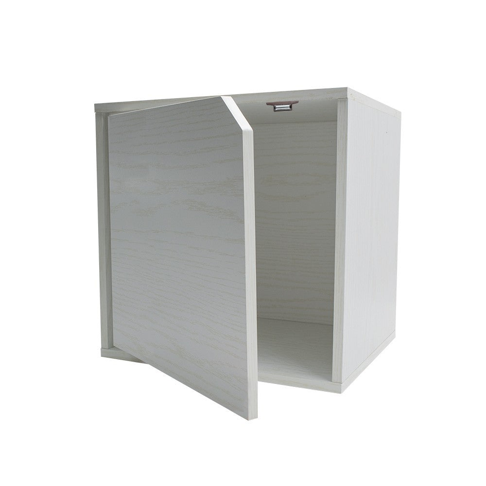 Cube Modulaire Bibliothèque 13232 Ciment frêne avec porte ouvrable CUBE STACK
