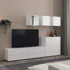 Cube Modulaire Bibliothèque 13232 Ciment frêne avec porte ouvrable CUBE STACK