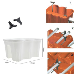 Planteur de balcon rectangulaire art. 120347 plastique polypropylène 37x28x20cm