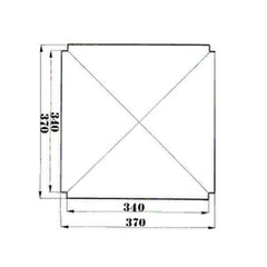 Rechange Siège 998 en paille avec angles pour chaise Siegfried 37x37 cm