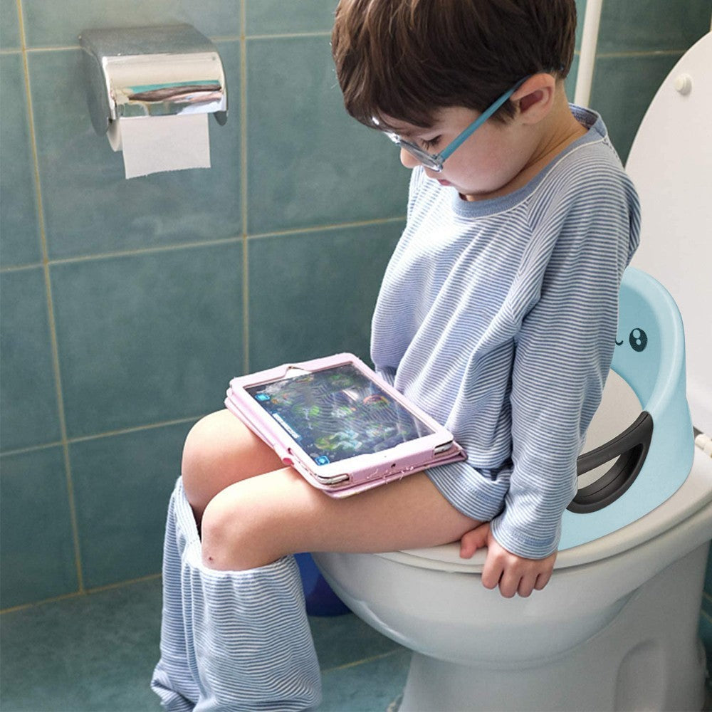 Réducteur WC pour Enfants 526200 Siège de Toilette Ovale Doux avec Bavette