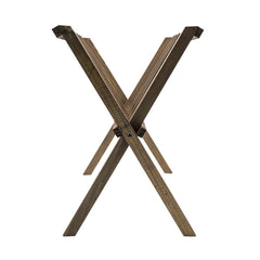 Organisateur porte-magazines au sol en bois foncé refermable 22x38xH33 cm