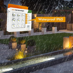 Ensemble de 9 mini projecteurs LED 1W longue durée avec protection IP65