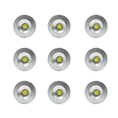 Ensemble de 9 mini projecteurs LED 1W longue durée avec protection IP65