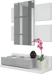 Meuble d’entrée 265797 Tekkan Tiroir et Miroir Design Moderne 75x29x116