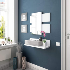 Meuble d’entrée 265797 Tekkan Tiroir et Miroir Design Moderne 75x29x116