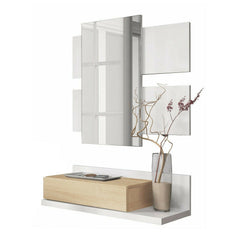 Meuble d’entrée 265797 Tekkan Tiroir et Miroir Design Moderne 75x29x116
