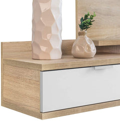 Meuble d’entrée Dahlia avec tiroir et miroir de style moderne 116x81x29 cm