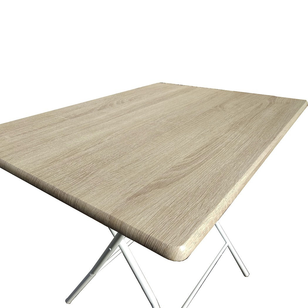 Table pliante En acier peint Bingo 80 et dessus en bois 80x60xH72 cm