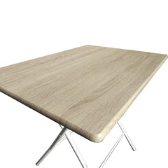 Table pliante En acier peint Bingo 80 et dessus en bois 80x60xH72 cm