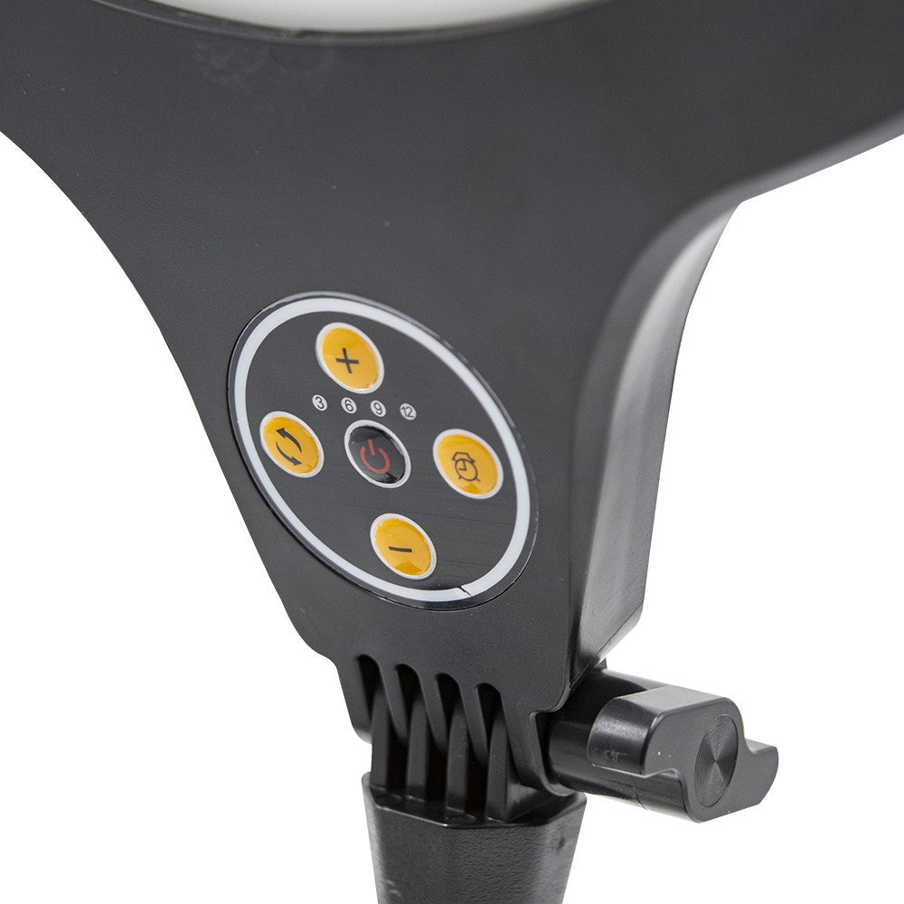 Lampe de table pour selfie 26 cm avec support minuterie et 3 modes d'éclairage